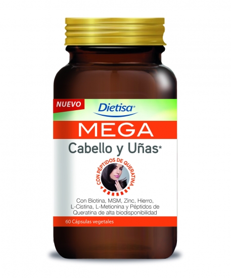 MEGA CABELLO Y UÑAS 60 CAPS DIETISA - Centro Dietético Escaleritas